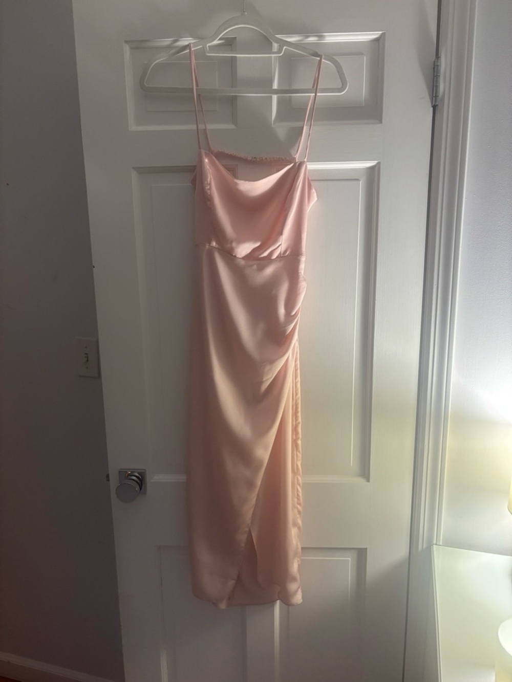 South Moon Under Satin Slip Dress in Blush Pink